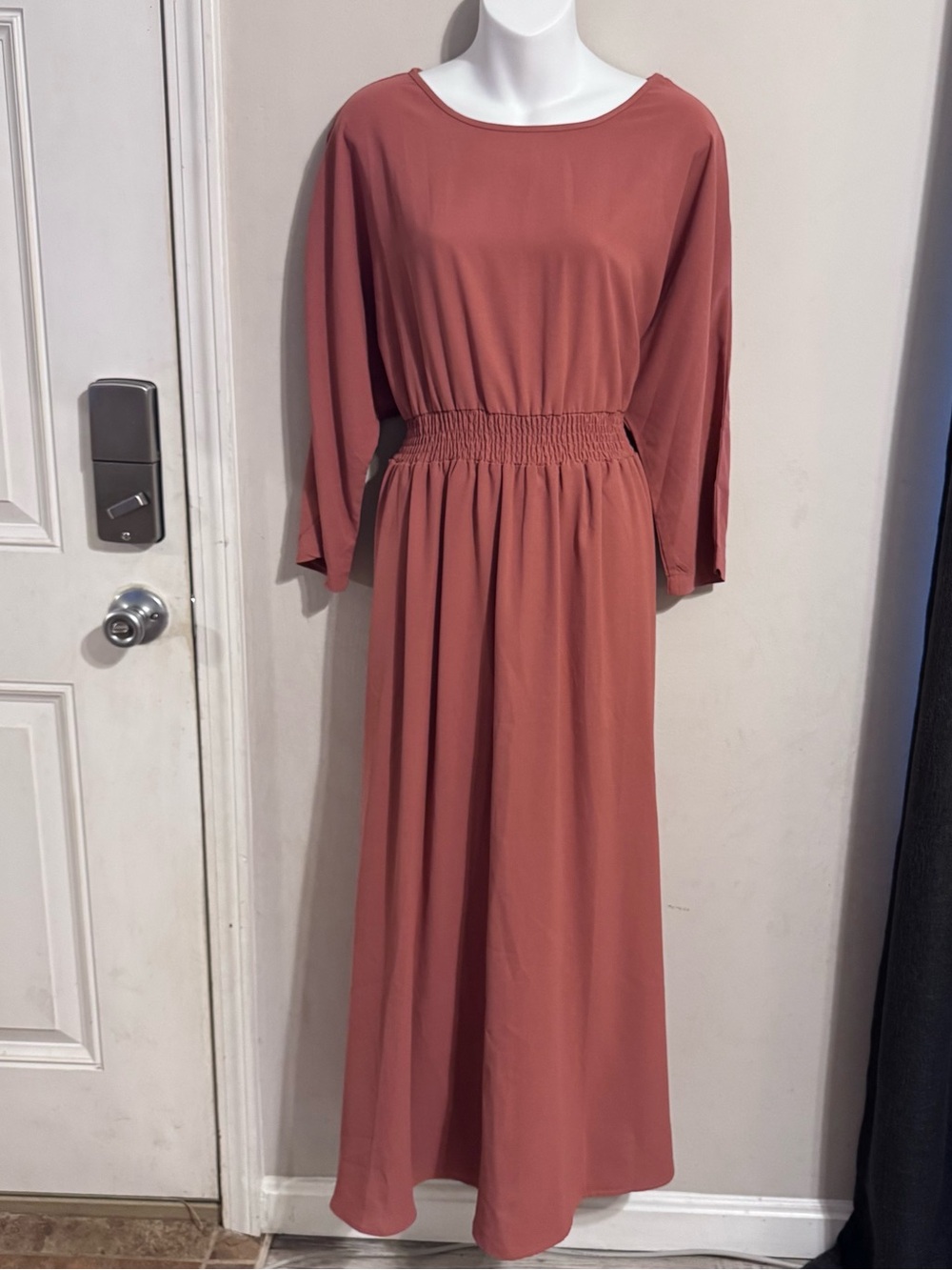 Dusty Rose modest dress